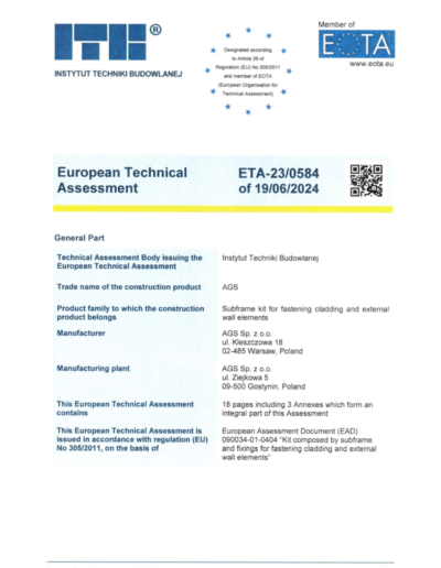 European Technical Assessment_AGS